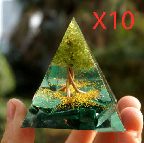 Pyramid Natural Crystal Gravitational Energy Tower. Attract Positive Energy and Combat Negative Energy Heal Abundance Creativity Protection