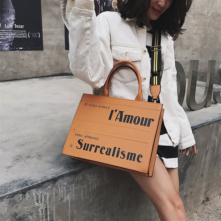 Chic Women's Cross-body Tote w/French Expressions (Multiple Colors)