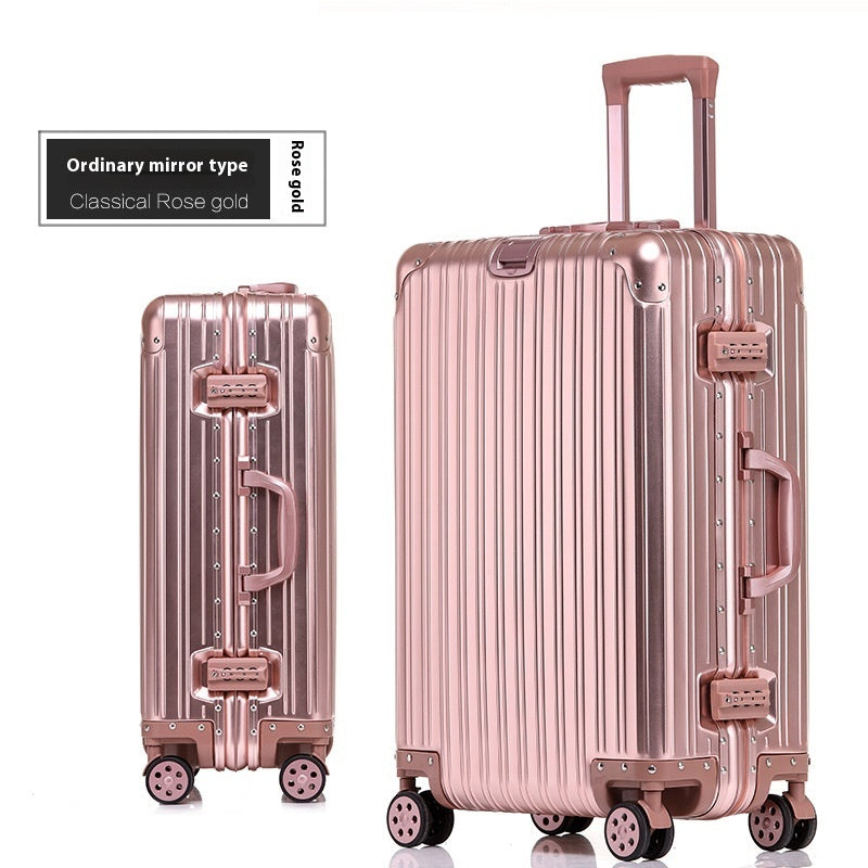 Aluminum Magnesium Luggage Password Trolley Case (Multiple Colors)