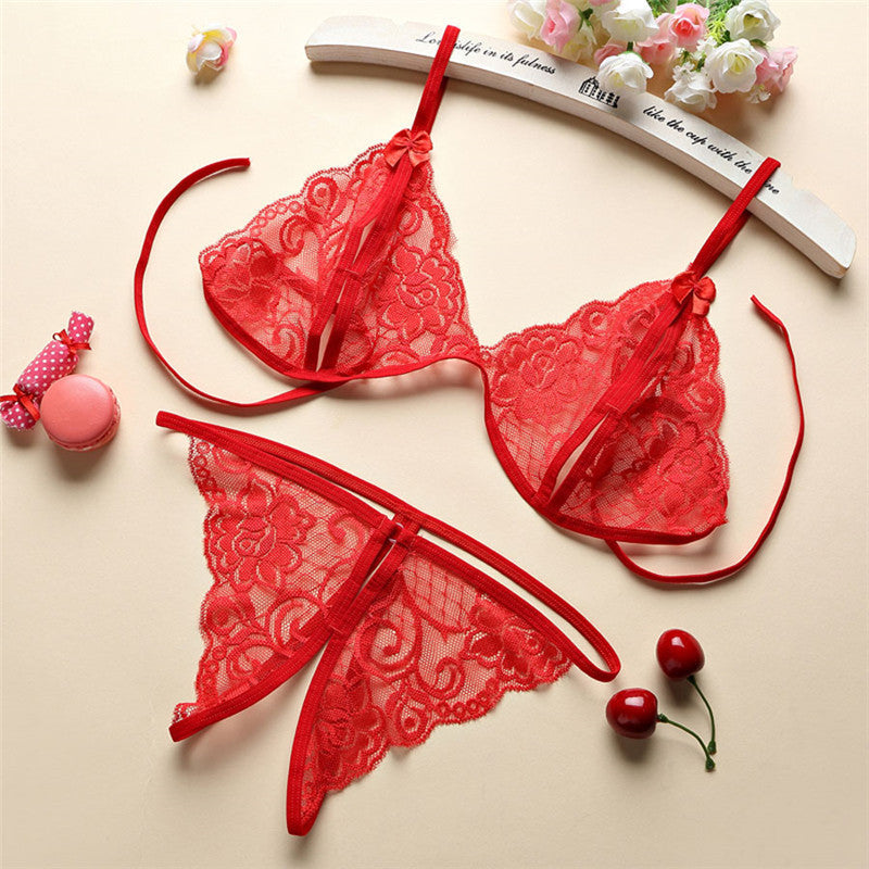 Three-Point Lace Lingerie (Multiple Colors)