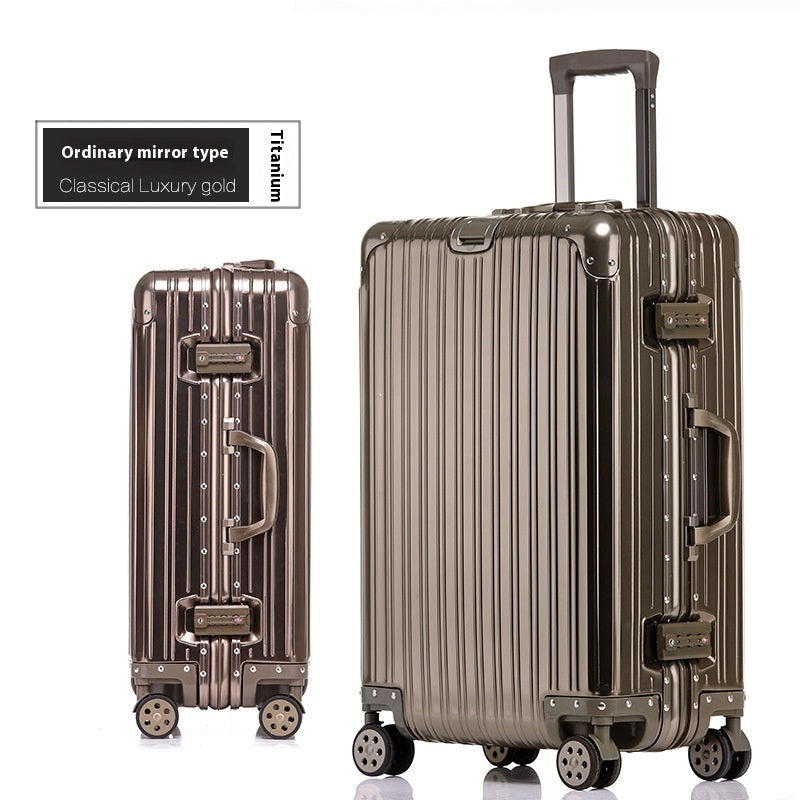 Aluminum Magnesium Luggage Password Trolley Case (Multiple Colors)
