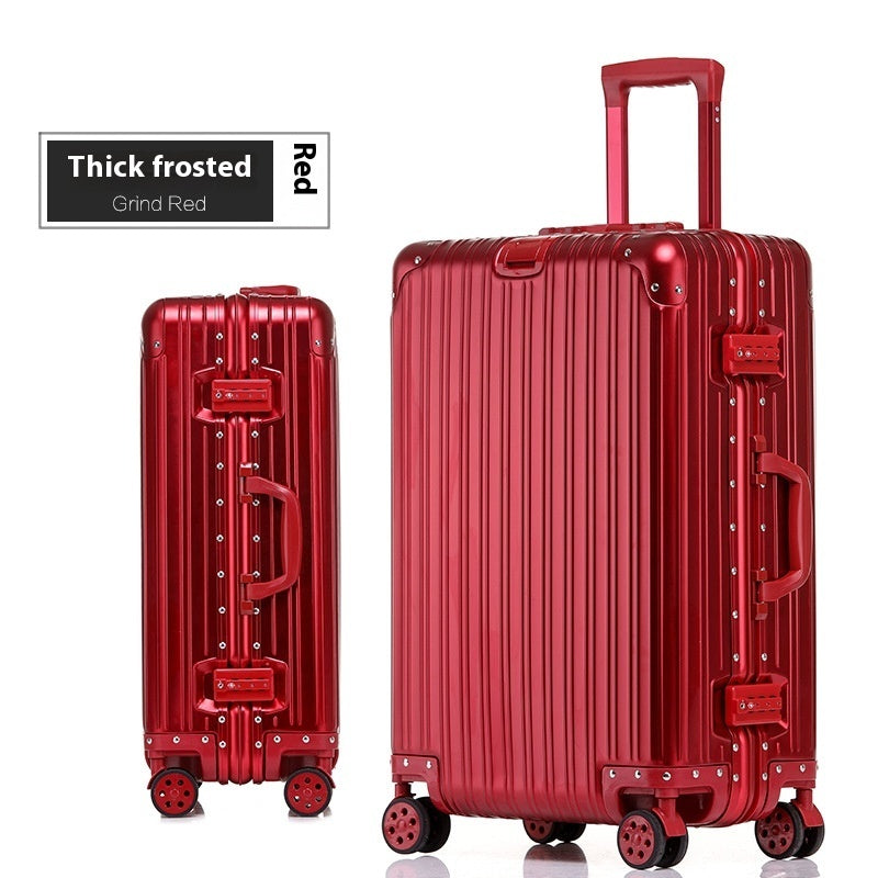 Aluminum Magnesium Luggage Password Trolley Case (Multiple Colors)