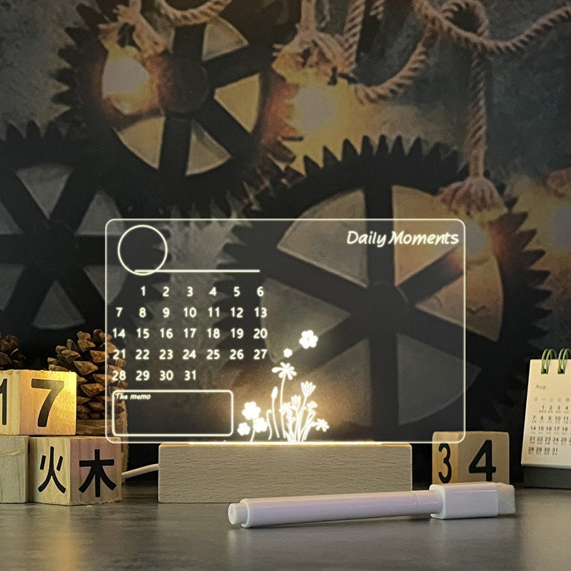 Creative Note Board Creative Led Night Light USB Message Board Light With Pen