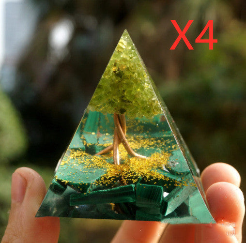 Pyramid Natural Crystal Gravitational Energy Tower. Attract Positive Energy and Combat Negative Energy Heal Abundance Creativity Protection