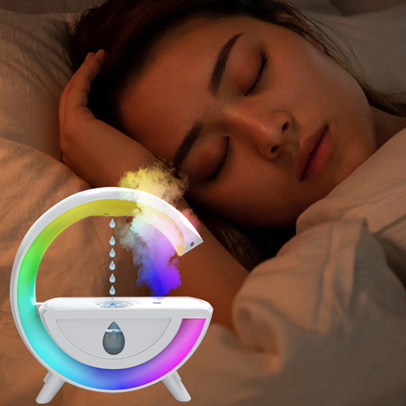 RGB Night Light Water Droplet Sprayer Anti-Gravity Air Humidifier 350ml Creative Home Office Mist Maker Diffuser Gift