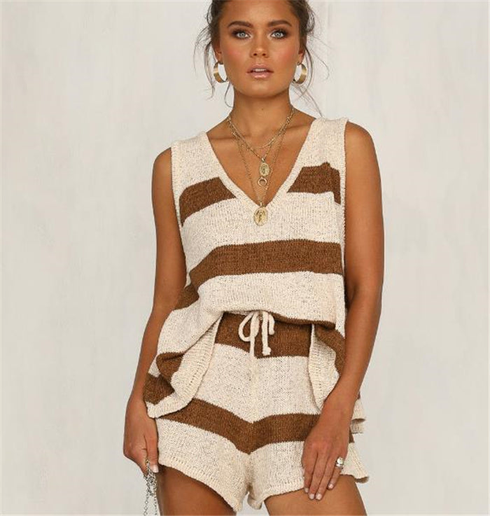 Cute & Comfy Short & Tank Knit Set (Multiple Colors)