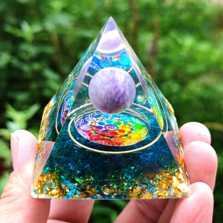 Pyramid Natural Crystal Gravitational Energy Tower. Attract Positive Energy and Combat Negative Energy Heal Abundance Creativity Protection