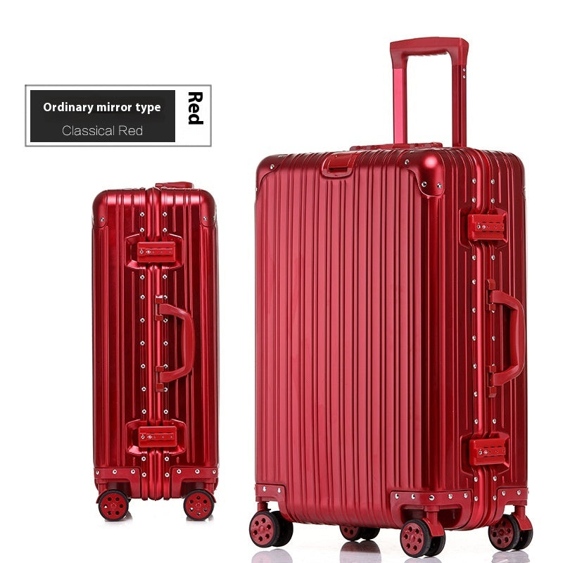 Aluminum Magnesium Luggage Password Trolley Case (Multiple Colors)