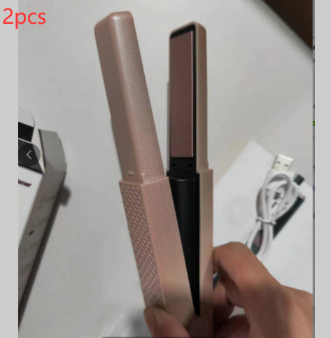 Cordless Travel USB Hair Straightener and Hair Curler Mini Ceramics w/3 Temperature Settings (Multiple Colors)