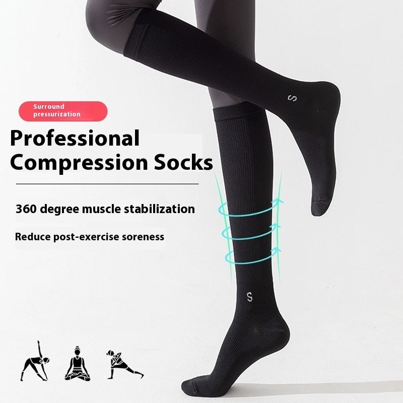 Compression Stockings Exercise Compression Calf Fitness Long Tube Yoga Socks (Multiple Colors)
