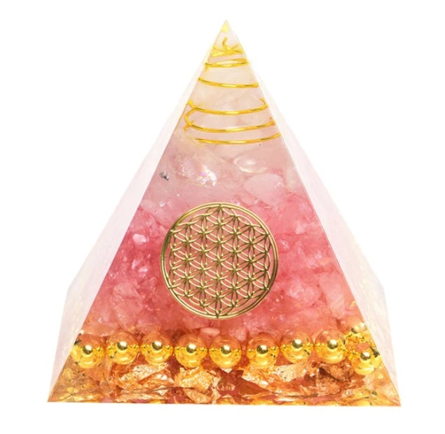 Pyramid Natural Crystal Gravitational Energy Tower. Attract Positive Energy and Combat Negative Energy Heal Abundance Creativity Protection