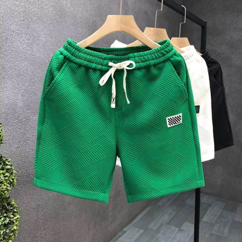 Casual Modern Textured Drawstring Shorts (Multiple Colors)