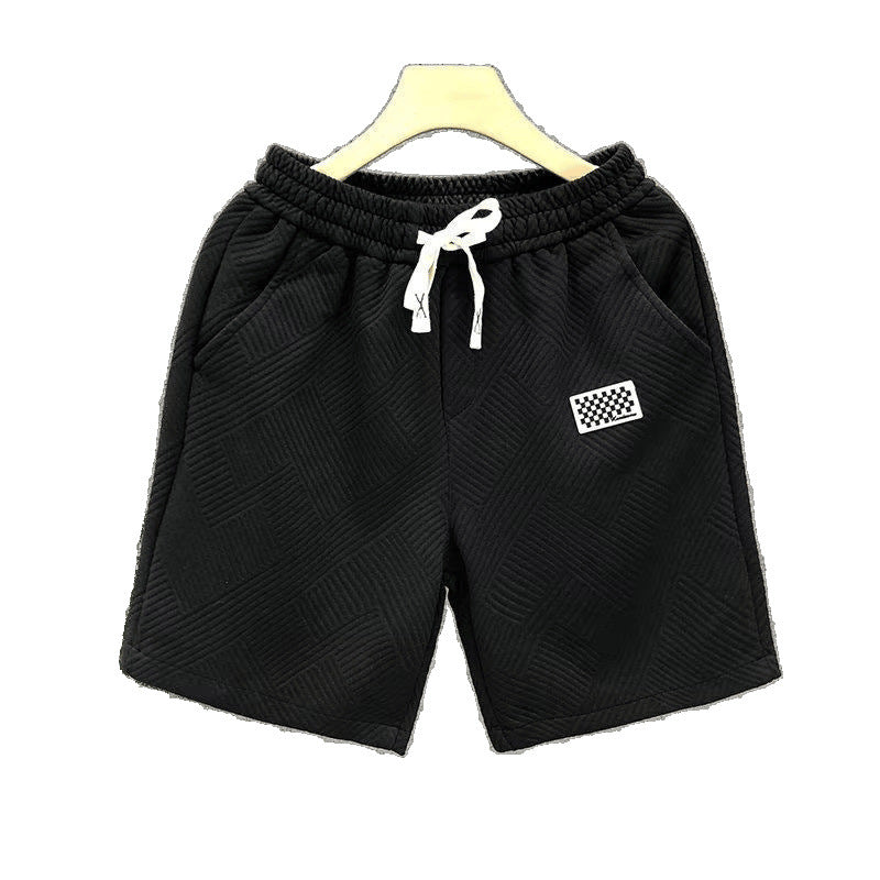 Casual Modern Textured Drawstring Shorts (Multiple Colors)