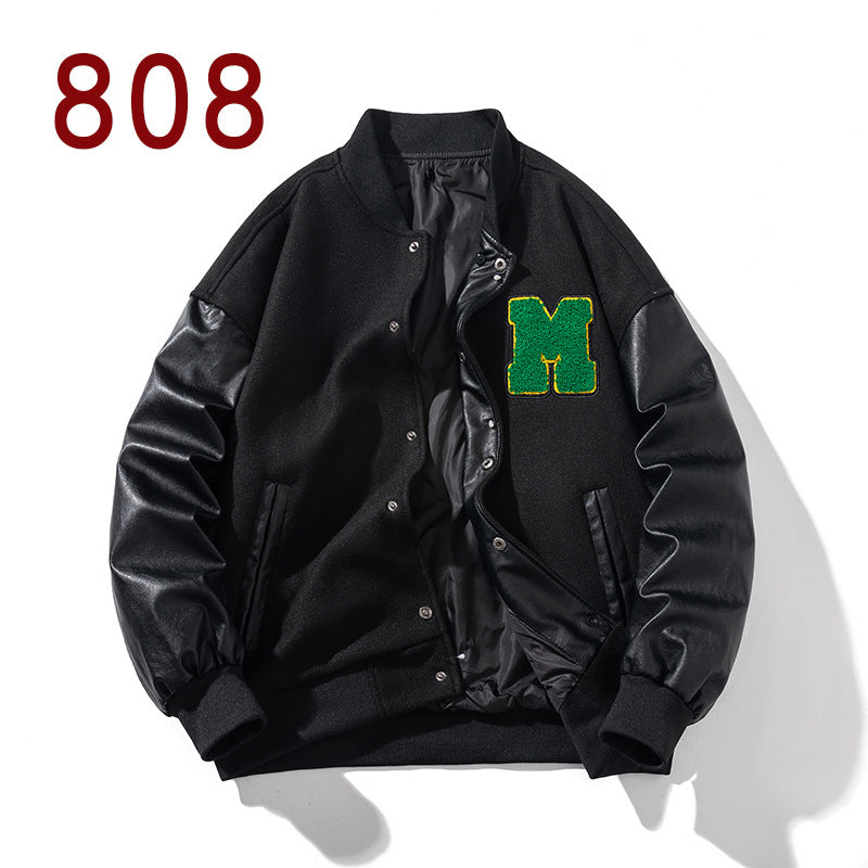 Men's "M" Varsity Baseball Uniform Jacket (Multiple Colors)