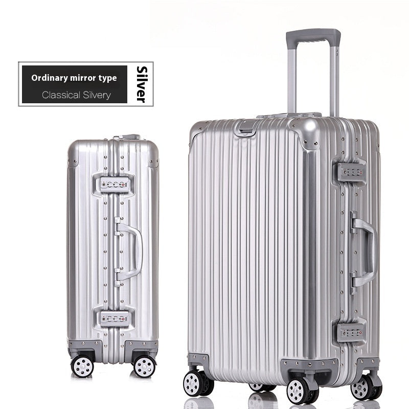 Aluminum Magnesium Luggage Password Trolley Case (Multiple Colors)