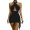 Sexy Deep V-Neck Rouched Dress w/Zipper Back (Multiple Colors)