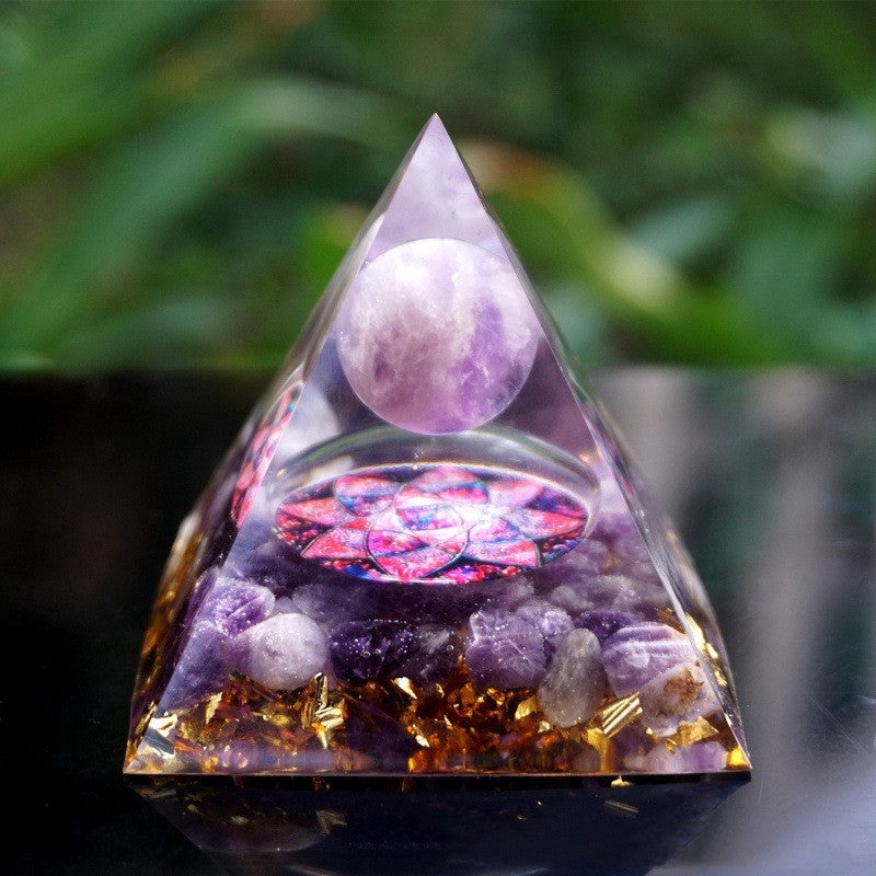 Pyramid Natural Crystal Gravitational Energy Tower. Attract Positive Energy and Combat Negative Energy Heal Abundance Creativity Protection