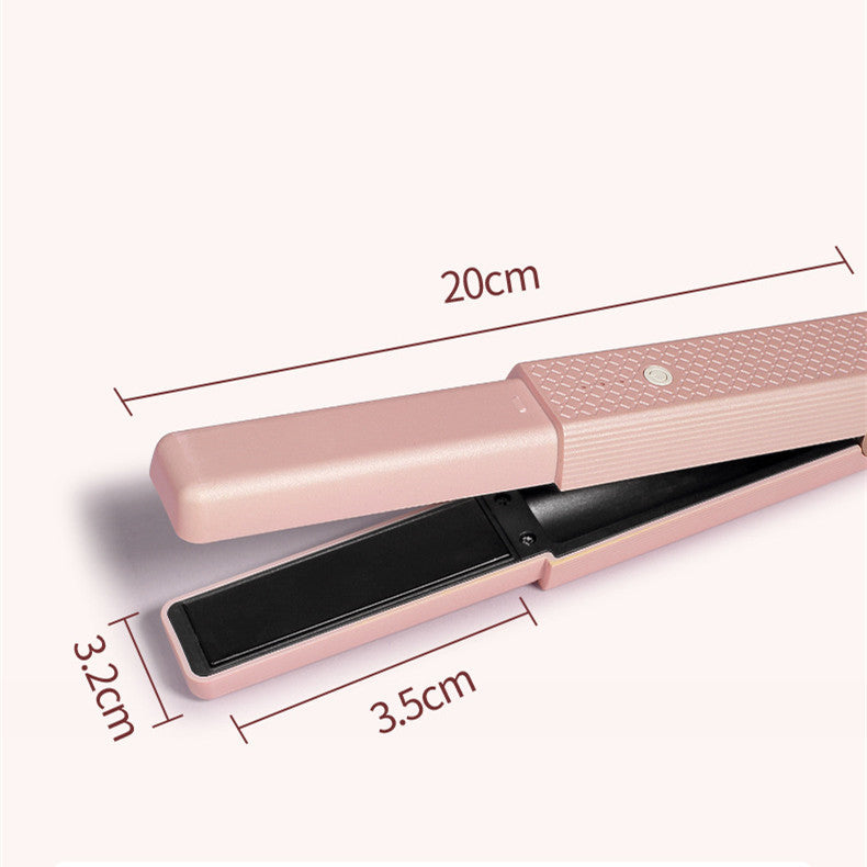 Cordless Travel USB Hair Straightener and Hair Curler Mini Ceramics w/3 Temperature Settings (Multiple Colors)