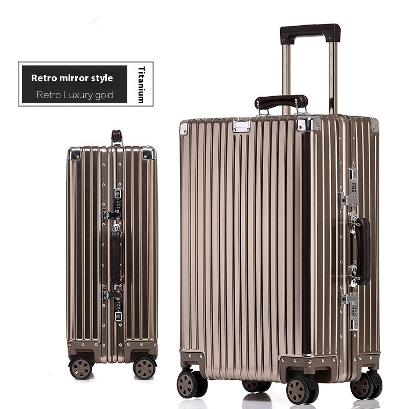 Aluminum Magnesium Luggage Password Trolley Case (Multiple Colors)