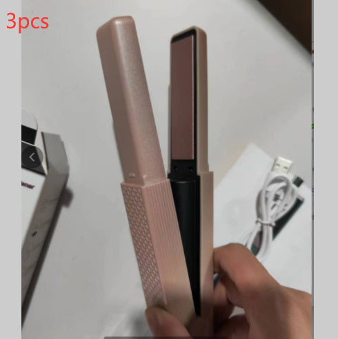 Cordless Travel USB Hair Straightener and Hair Curler Mini Ceramics w/3 Temperature Settings (Multiple Colors)