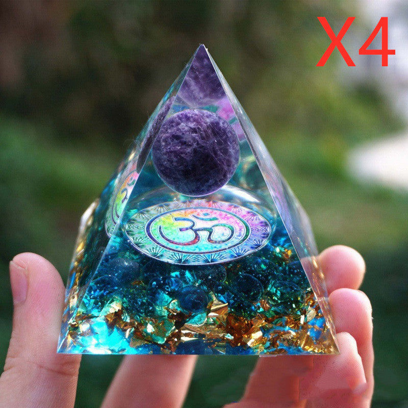 Pyramid Natural Crystal Gravitational Energy Tower. Attract Positive Energy and Combat Negative Energy Heal Abundance Creativity Protection