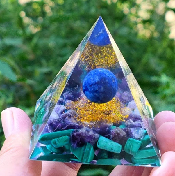 Pyramid Natural Crystal Gravitational Energy Tower. Attract Positive Energy and Combat Negative Energy Heal Abundance Creativity Protection