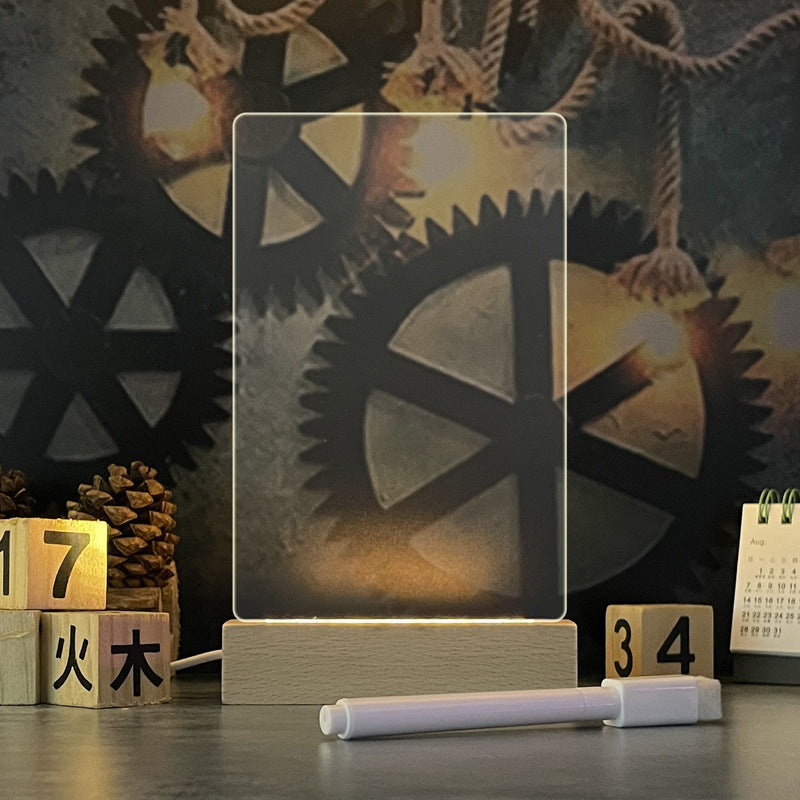 Creative Note Board Creative Led Night Light USB Message Board Light With Pen