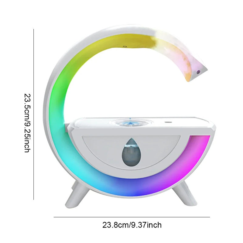 RGB Night Light Water Droplet Sprayer Anti-Gravity Air Humidifier 350ml Creative Home Office Mist Maker Diffuser Gift