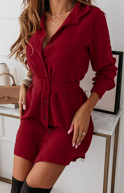 Woman's Casual Shirt Dress (3 Colors)