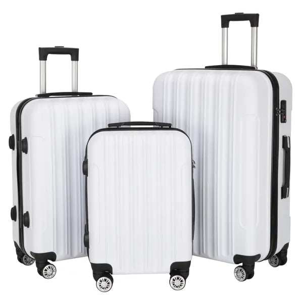 The Cloud Collection: 3-Piece Hardshell Suitcase Set (White)