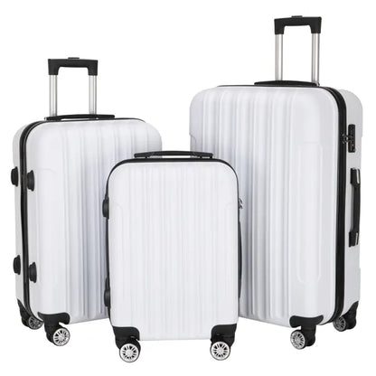 The Cloud Collection: 3-Piece Hardshell Suitcase Set (White)
