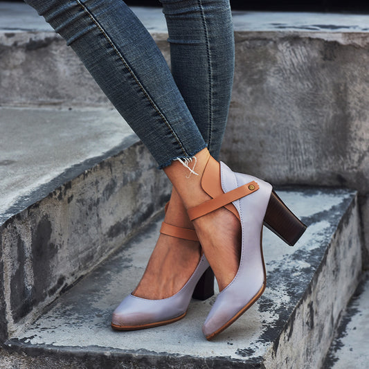 Chunky Heel High Heel Women's Modern Mary Jane Shoes