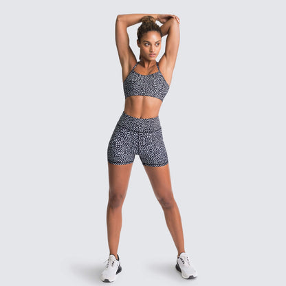 Shorts and Spaghetti Strap Crop Top Fitness Sports Short Set (Multiple Colors)