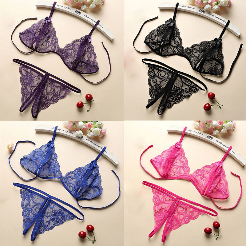 Three-Point Lace Lingerie (Multiple Colors)