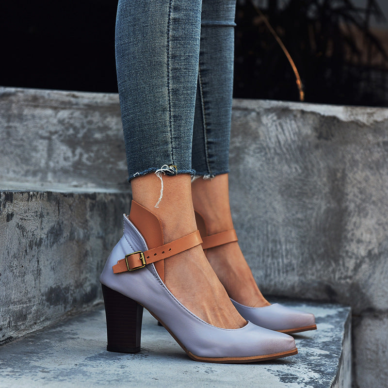 Chunky Heel High Heel Women's Modern Mary Jane Shoes