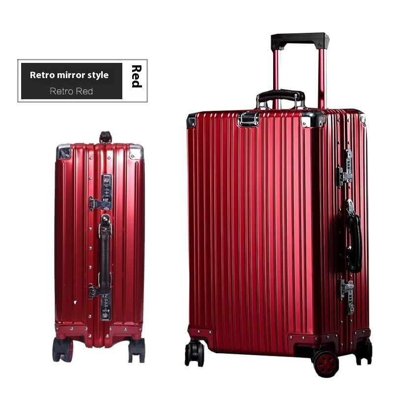 Aluminum Magnesium Luggage Password Trolley Case (Multiple Colors)