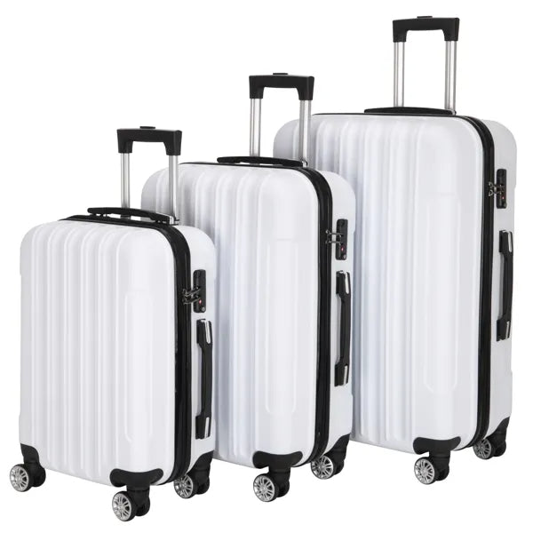 The Cloud Collection: 3-Piece Hardshell Suitcase Set (White)