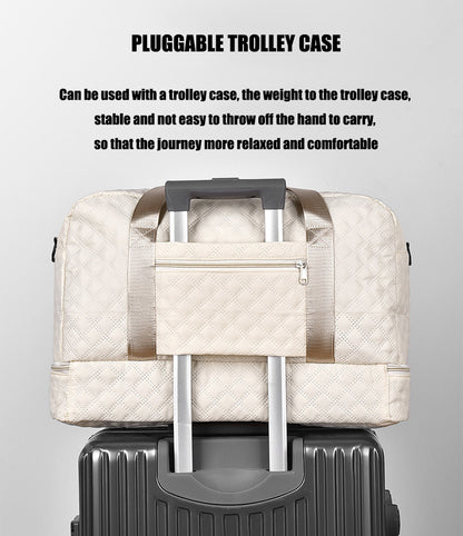 Multi-Functional Crossbody Gym Bag - Dry-Wet Separation, Large Capacity For Travel, Workout & Business Trips - Waterproof Sports Duffle Bag