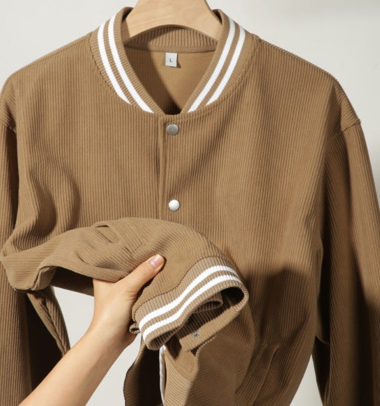 Mens Corduroy Baseball Jacket (Multiple Colors)