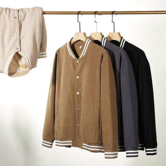 Mens Corduroy Baseball Jacket (Multiple Colors)
