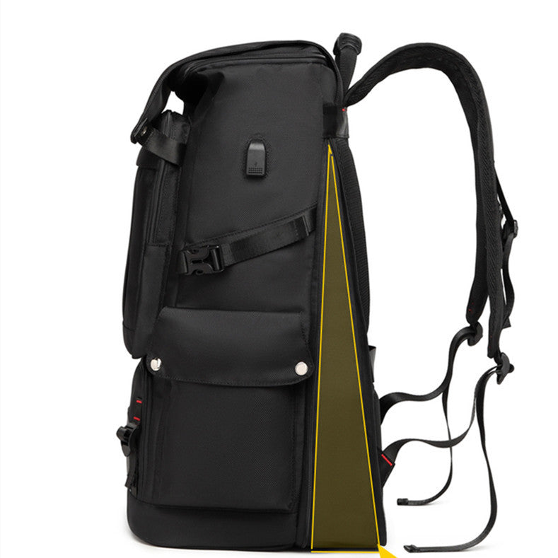 Outdoor Mountaineering Leisure Business Trip Luggage Backpack (Black)