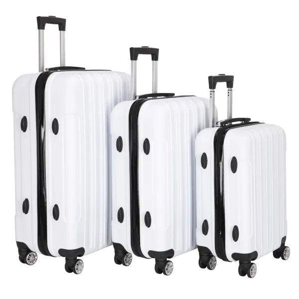 The Cloud Collection: 3-Piece Hardshell Suitcase Set (White)