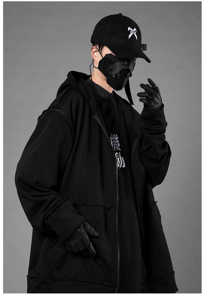 Men's Cotton Hooded Zip Jacket w/Detachable Sleeves (Multiple Color)