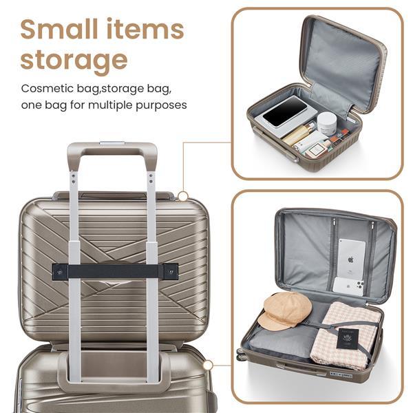4-piece Stylish Suitcase Set (Brown)