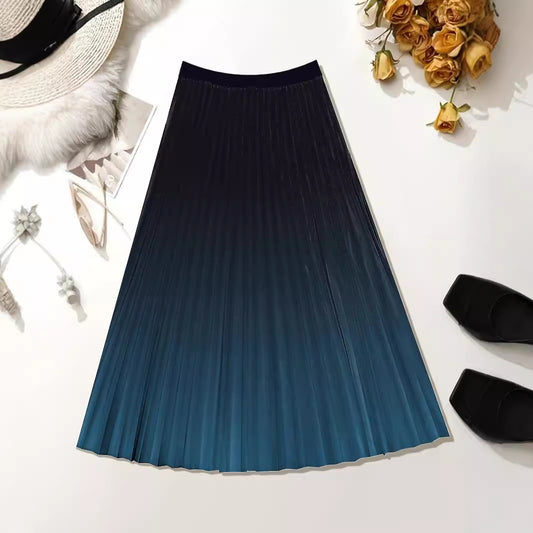 Slimming Pleated Skirt Printed (Multiple Styles/Colors)