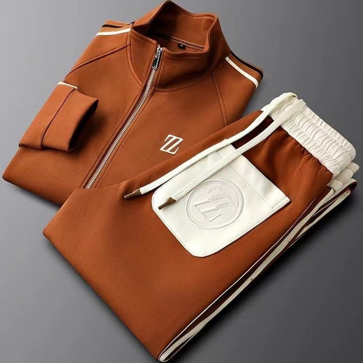 Mens Stylish Stand Collar Casual Sports Suit Men's Sportswear Set (Multiple Colors)