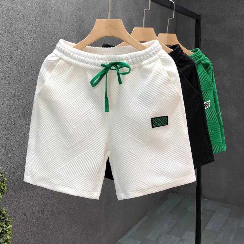 Casual Modern Textured Drawstring Shorts (Multiple Colors)