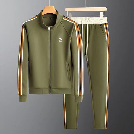 Mens Stylish Stand Collar Casual Sports Suit Men's Sportswear Set (Multiple Colors)