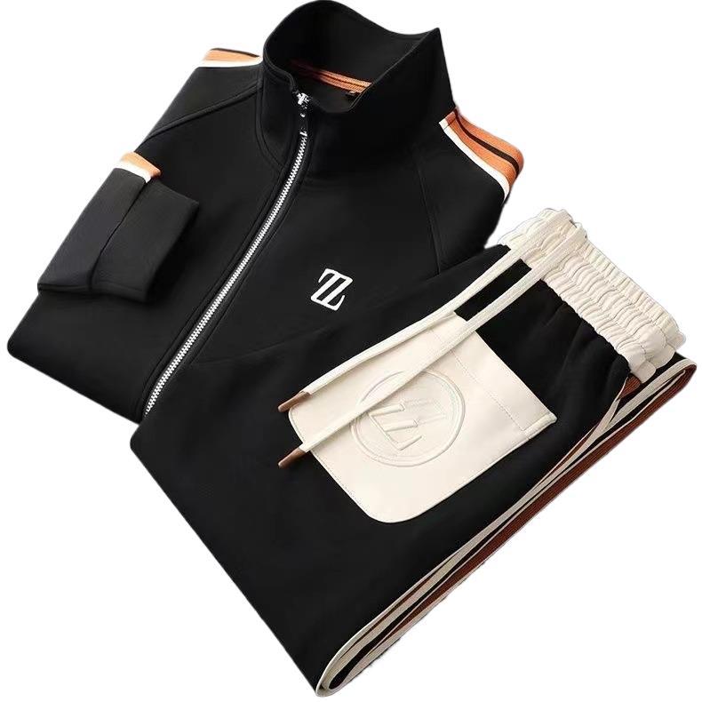 Mens Stylish Stand Collar Casual Sports Suit Men's Sportswear Set (Multiple Colors)