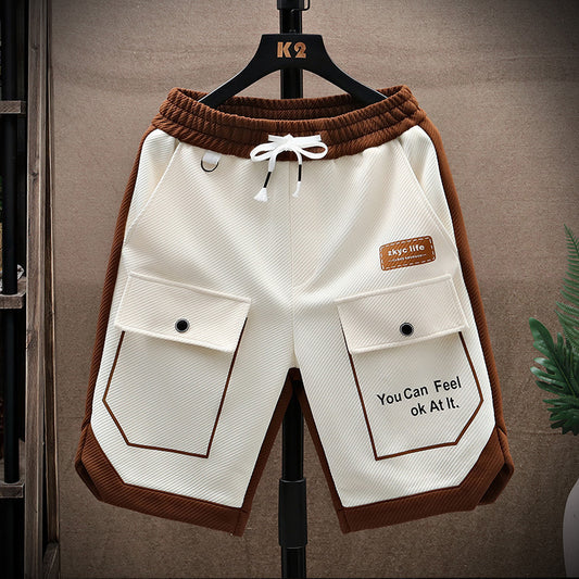 Men's Summer Shorts Loose Casual Shorts "You can feel ok at it" Contrast Colors (Multiple Colors)